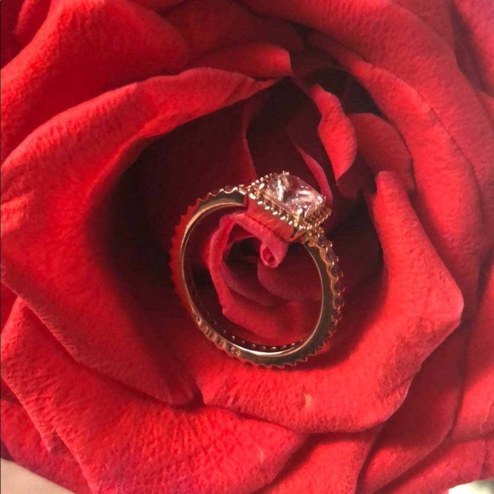 Timeless Elegance Ring, PANDORA Rose™ & Clear CZ - Picture 2 of 8
